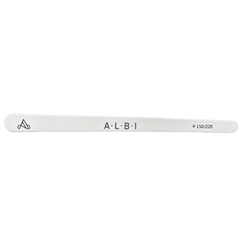 Пилка ALBI белая узкая на деревянной основе 150/220 капля - фото 7904
